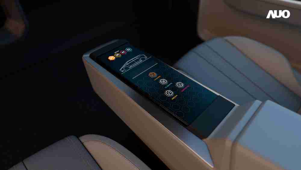 牛牛游戏以人性化设计打造多变形态中控显示(Morphing Center Control)，，不使用时仅平面显示信息，，，，进行操作时，，显示器则会动态隆起，，，转变成3D实体按钮，，，，并有触觉回馈，，展示人机互动新体验